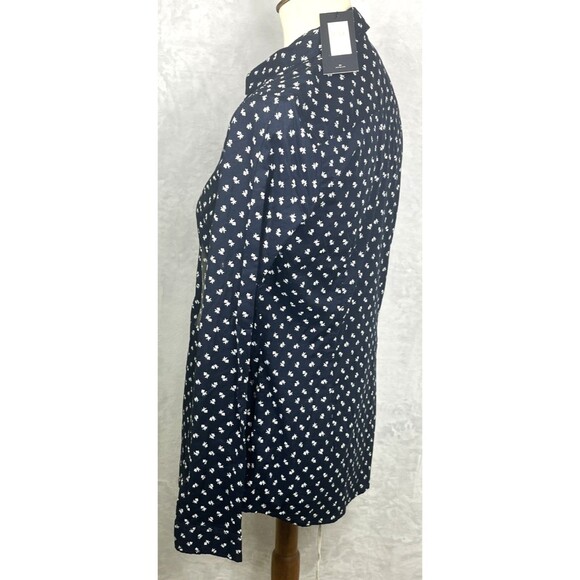 Tommy Hilfiger Button Down Shirt Classic Fit Blue White Flowers Size Small NEW - Picture 5 of 11